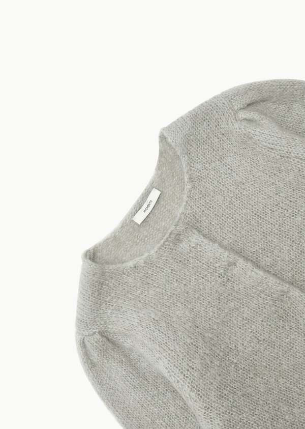 AMOMENTO Grandma Cardigan - Light Grey | Garmentory