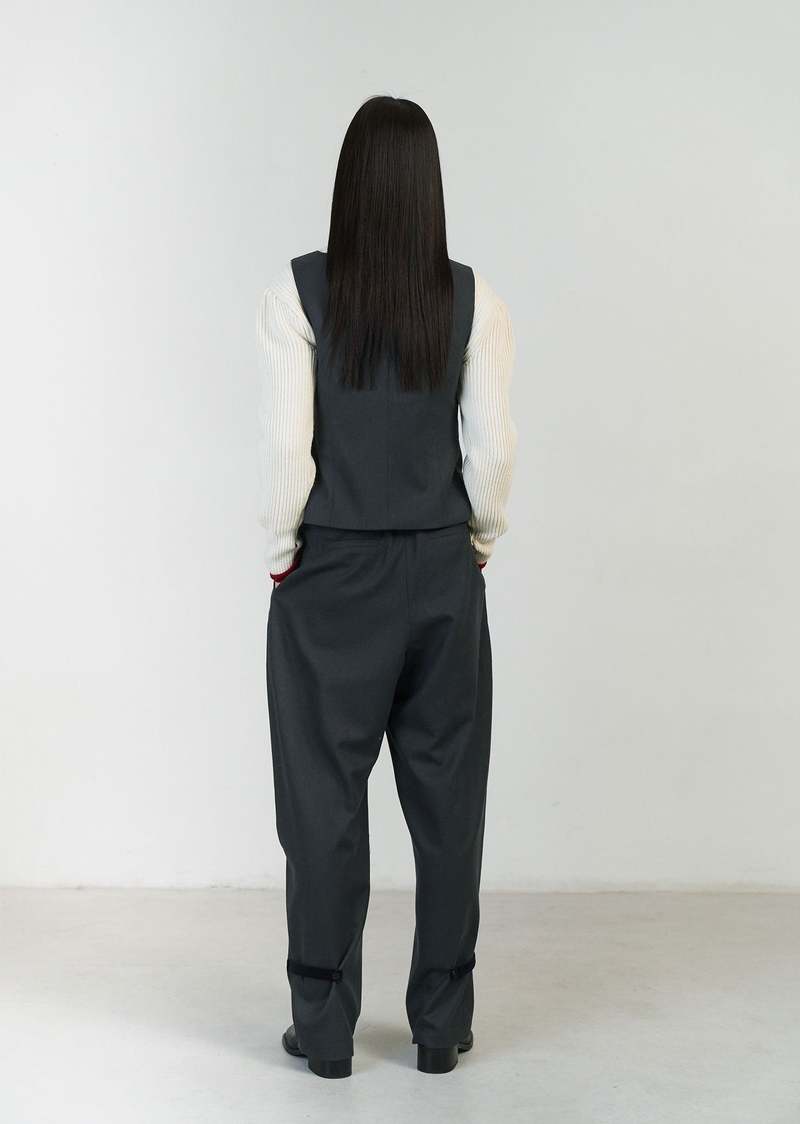 パンツ amomento SOLID WIDE TUCK WOOL PANTS amomento SOLID WIDE TUCK WOOL PANTS