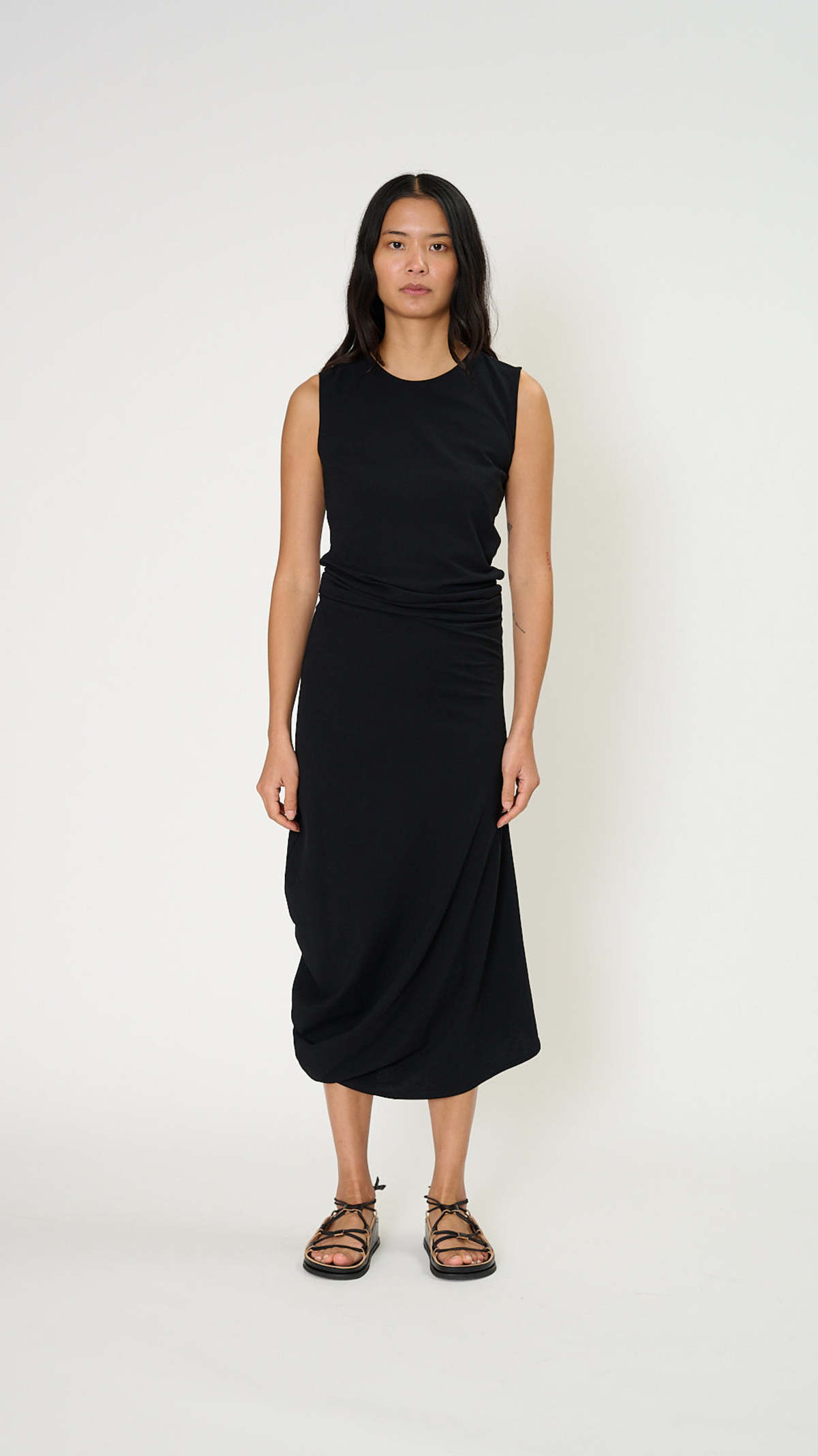slim fit dress slacks W Fitted Twisted Dress | Lemaire main image 1