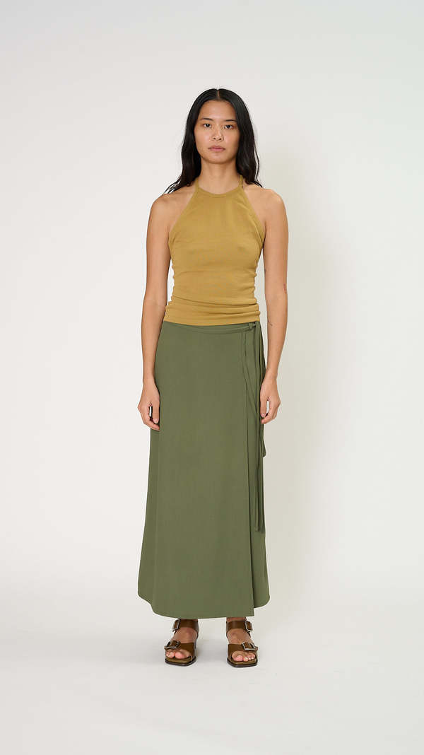 Lemaire Halter Top - Ochre Mustard