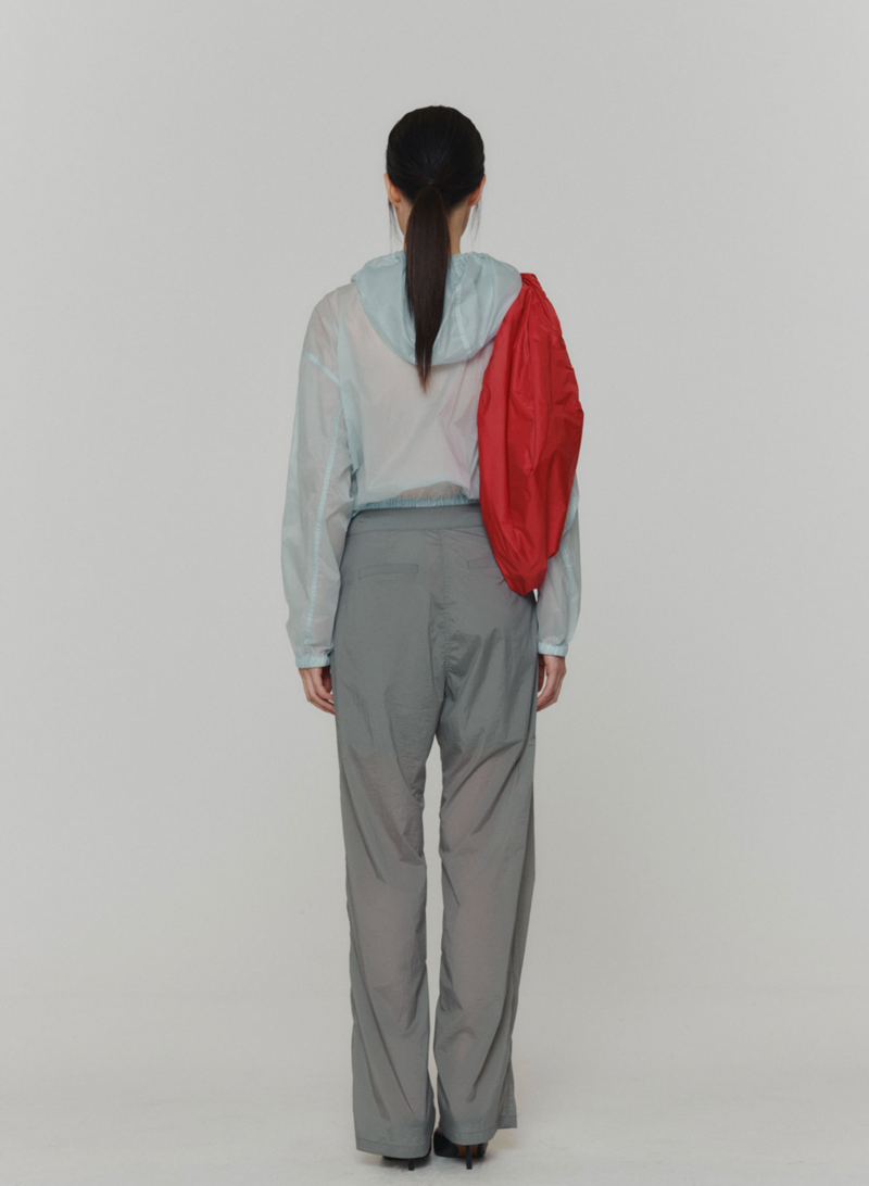 AMOMENTO Shirring Tote Bag - Red/Black | Garmentory