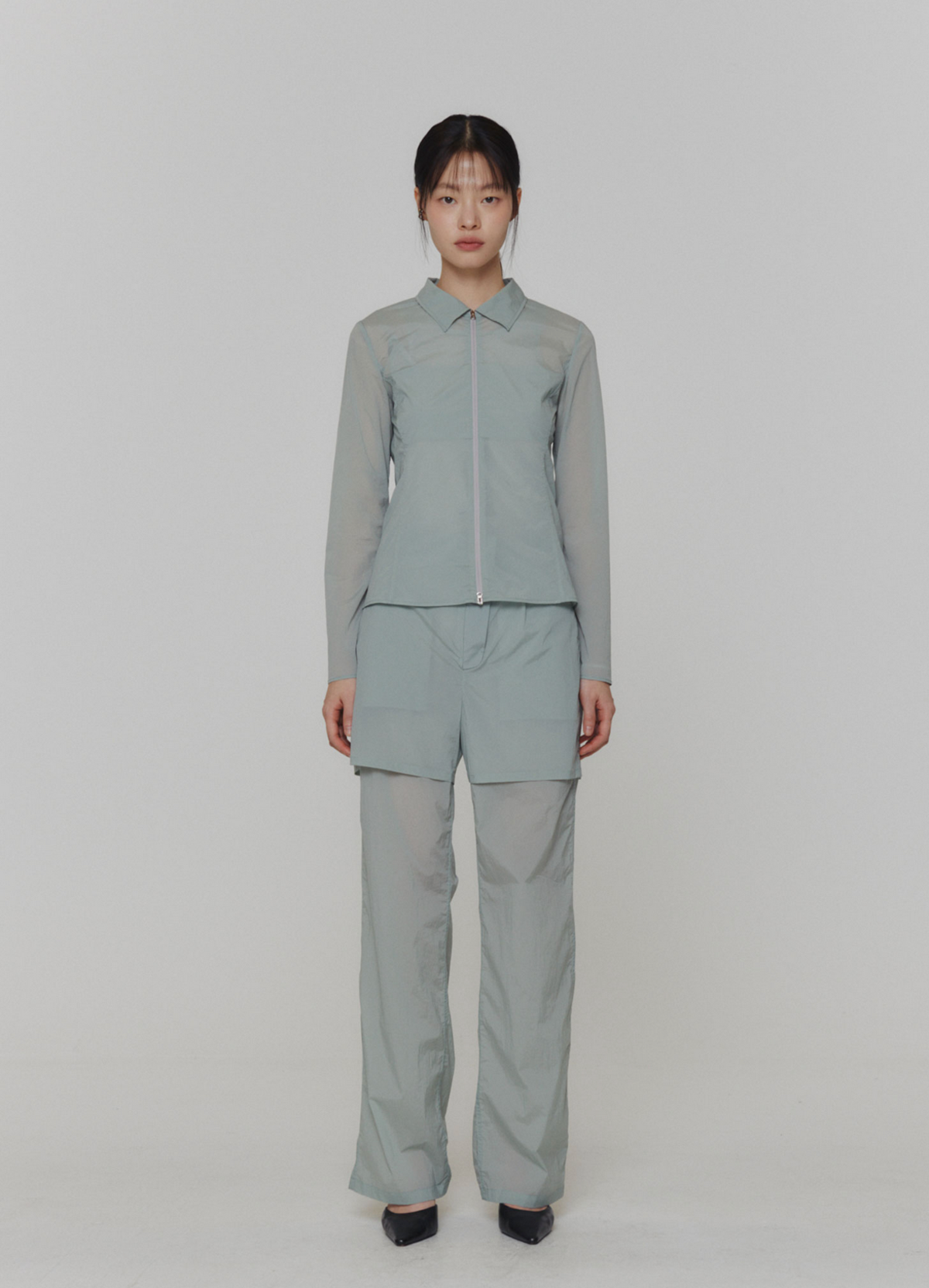 【AMOMENTO】25ss sheer straight fit pants AMOMENTO GLOBAL