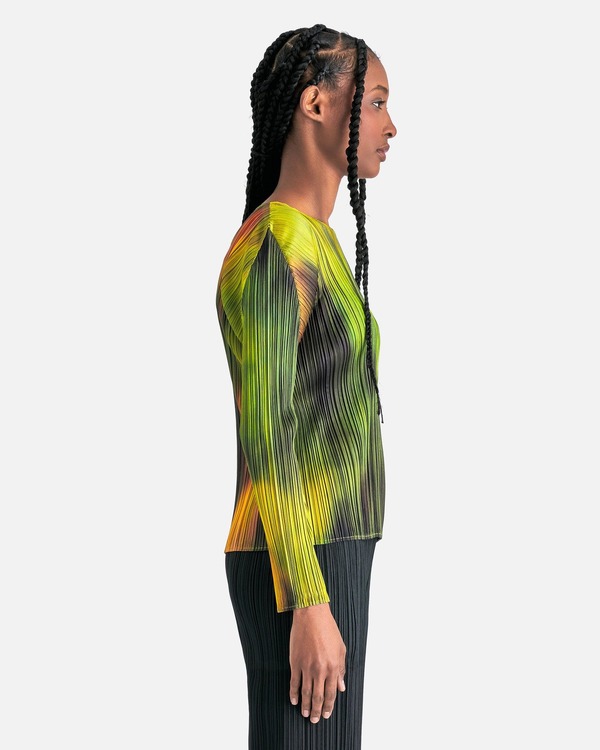 Pleats Please by Issey Miyake Turnip & Spinach Top - Spinach