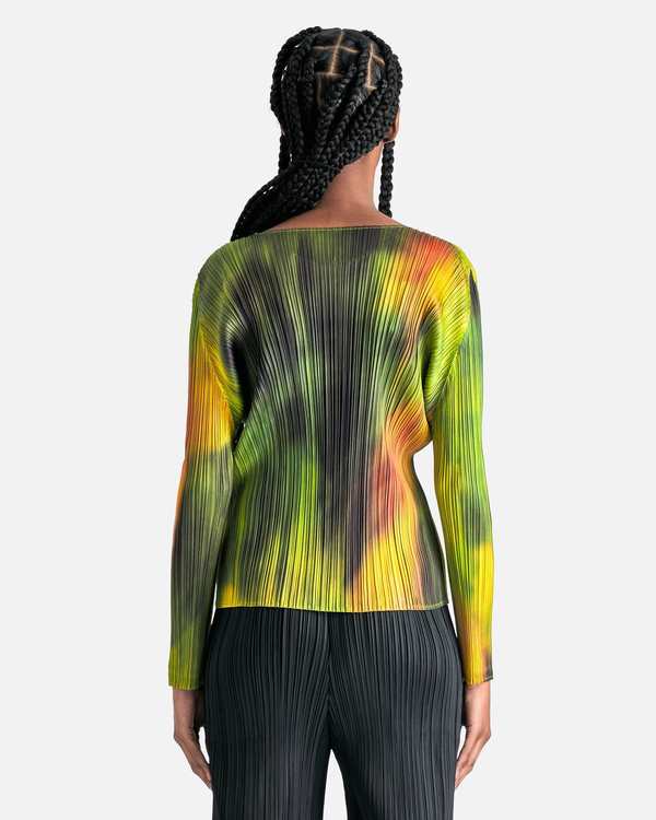 Pleats Please by Issey Miyake Turnip & Spinach Top - Spinach