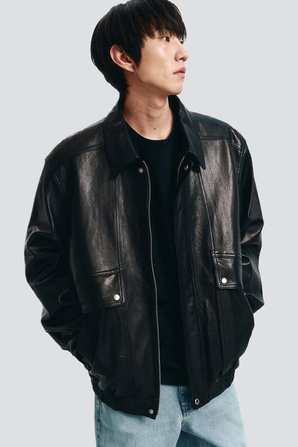 ジャケット・アウター DUNST OVERSIZED VINTAGE LEATHER BOUSON Dunst Oversized Vintage Leather Jacket, Unisex - Bergdorf Goodman