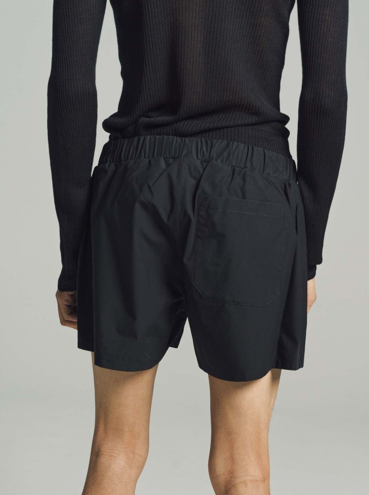 Rier Waxed Cotton Short - Black | Garmentory