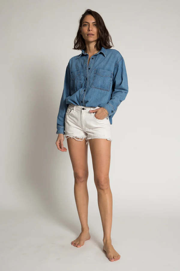 ASKK NY Oversized Denim Palm Canyon Shirt - Blue ASKK NY Oversized Denim Palm Canyon Shirt - Blue