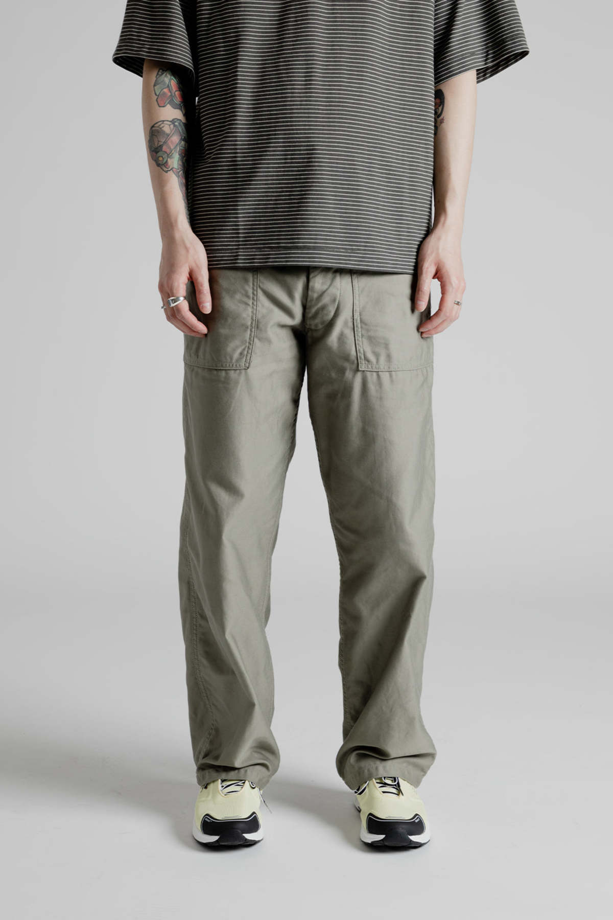 KAPTAIN SUNSHINE Finx Cotton Baker Pants - Green | Garmentory