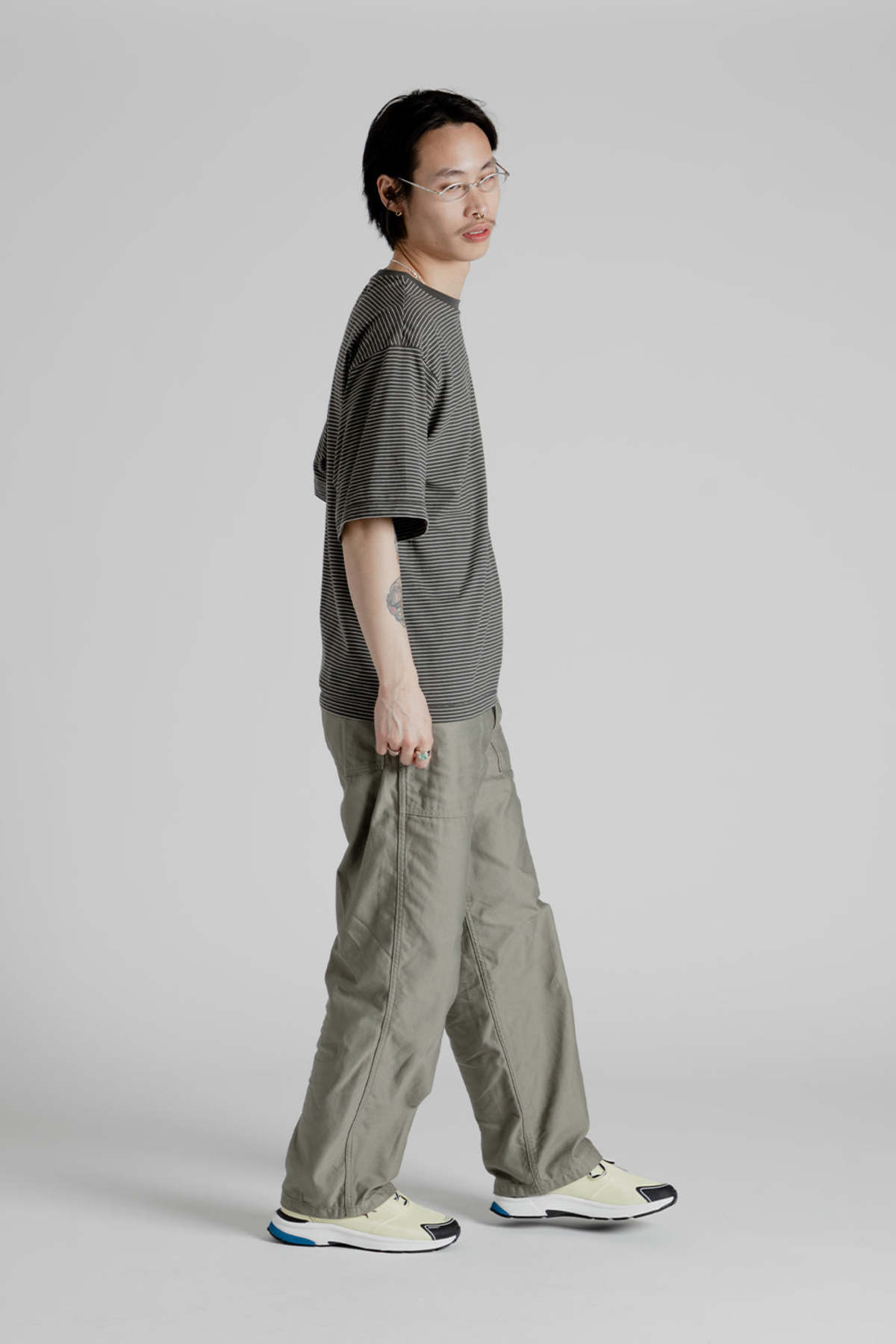 KAPTAIN SUNSHINE Finx Cotton Baker Pants - Green | Garmentory