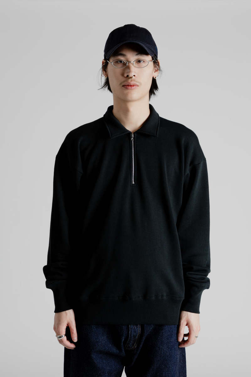 KAPTAIN SUNSHINE Suvin Sweat Halfzip Pullover Feather Grey