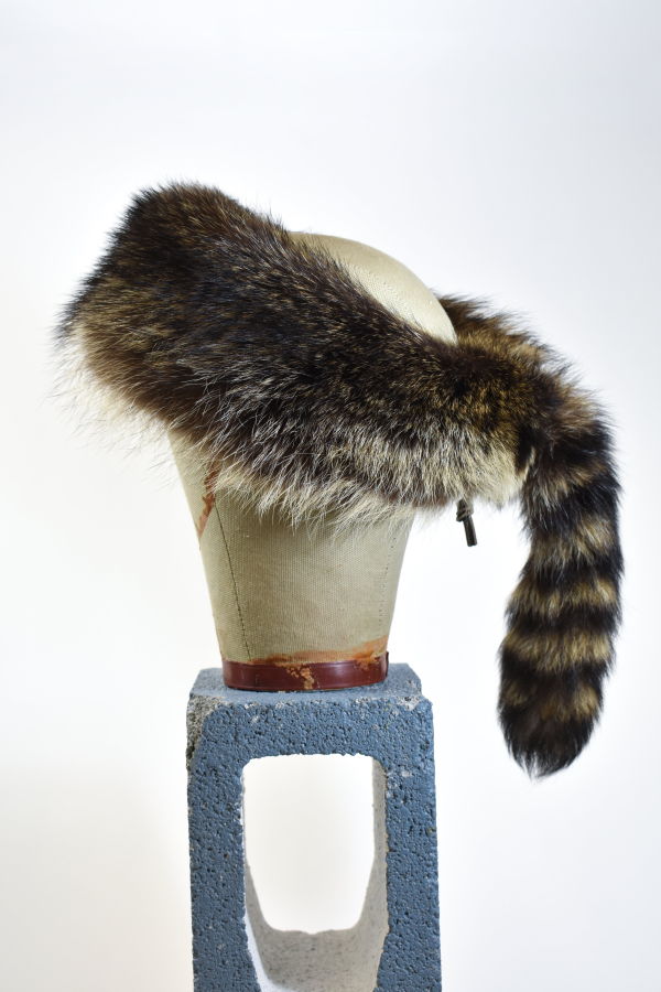 Sekanson Traditional Raccoon Skin Band Hat - Dark Brown