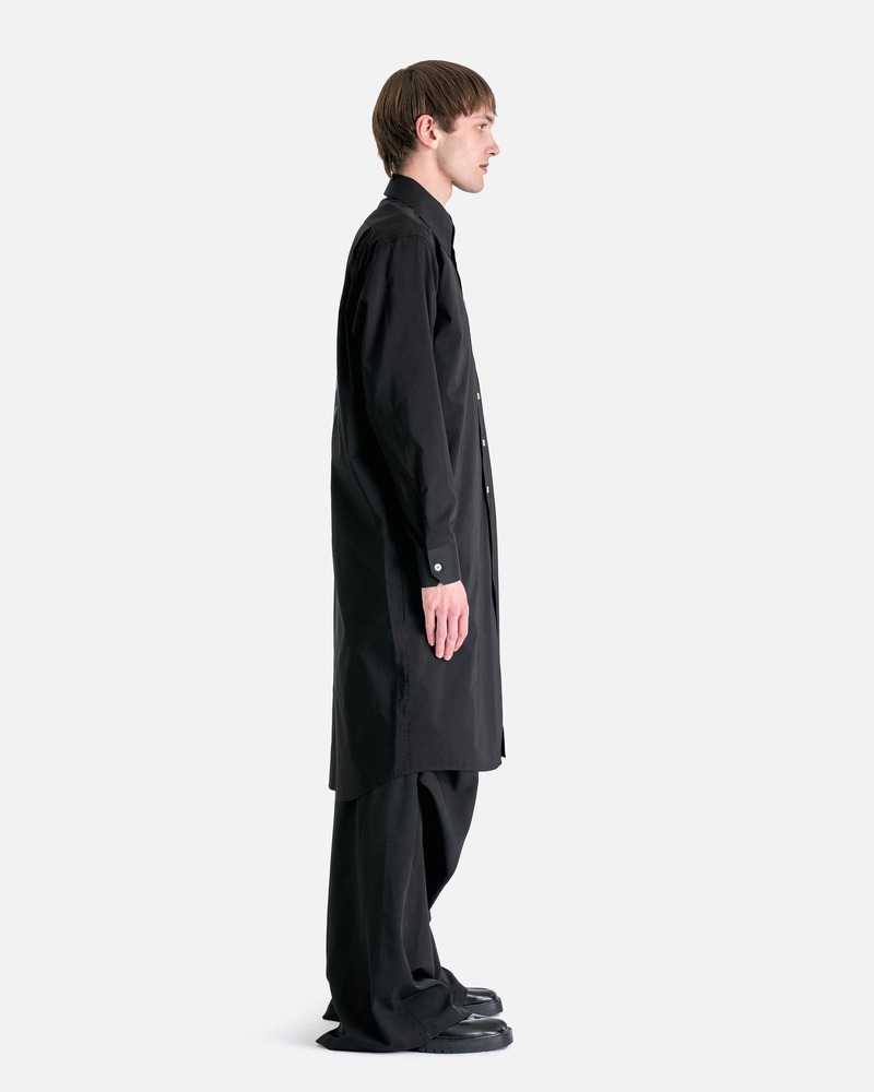 MM6 Maison Margiela Ultra Long Sleeve Shirt - Black | Garmentory