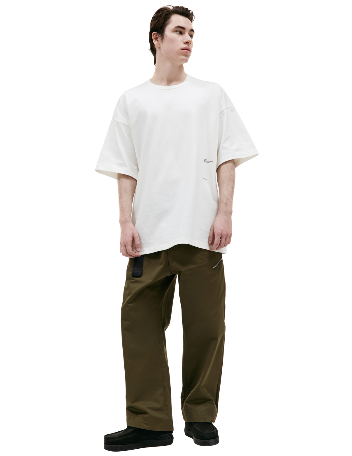 ★OAMC★ Trail Short Sleeve T-Shirt Polvere 23E28OAJ08COT007 OAMC-T-shirt-with-silk-patch-