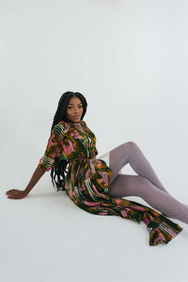 Osei-Duro Letsa Wrap Dress - Waters