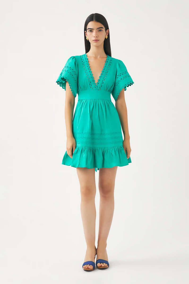 Antik Batik Rodo Mini Dress - Aqua Poplin | Garmentory