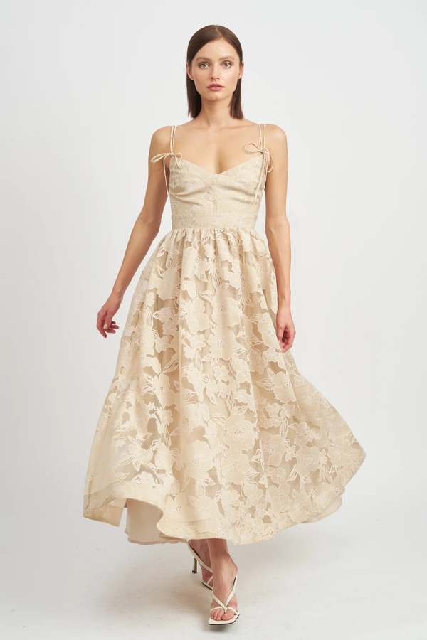 open lace back dress en Saison Plaid Organza Blouse