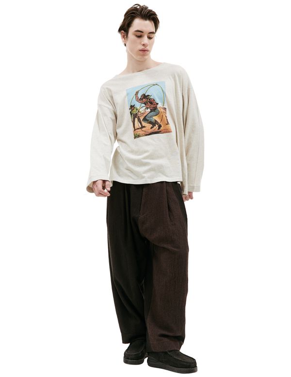 Maison Margiela Cowboy Printed Longsleeve - Gray | Garmentory