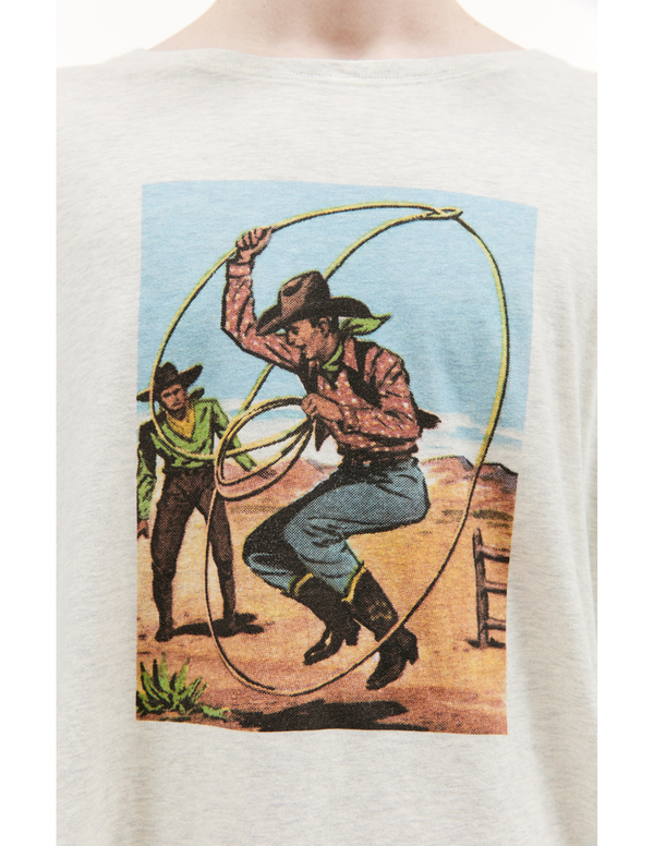 Maison Margiela Cowboy Printed Longsleeve - Gray | Garmentory