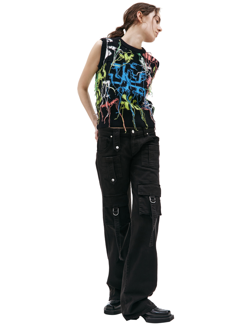 Charles Jeffrey LOVERBOY Intarsia Knit Vest - Print