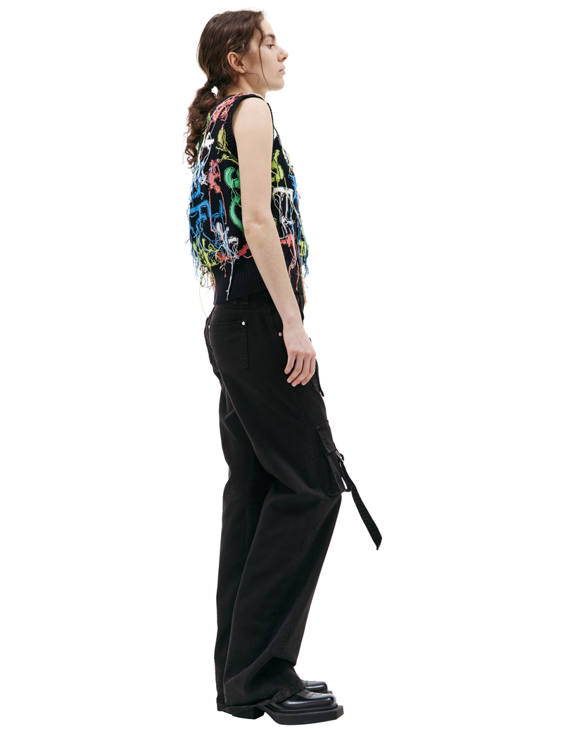 Charles Jeffrey LOVERBOY Intarsia Knit Vest - Print