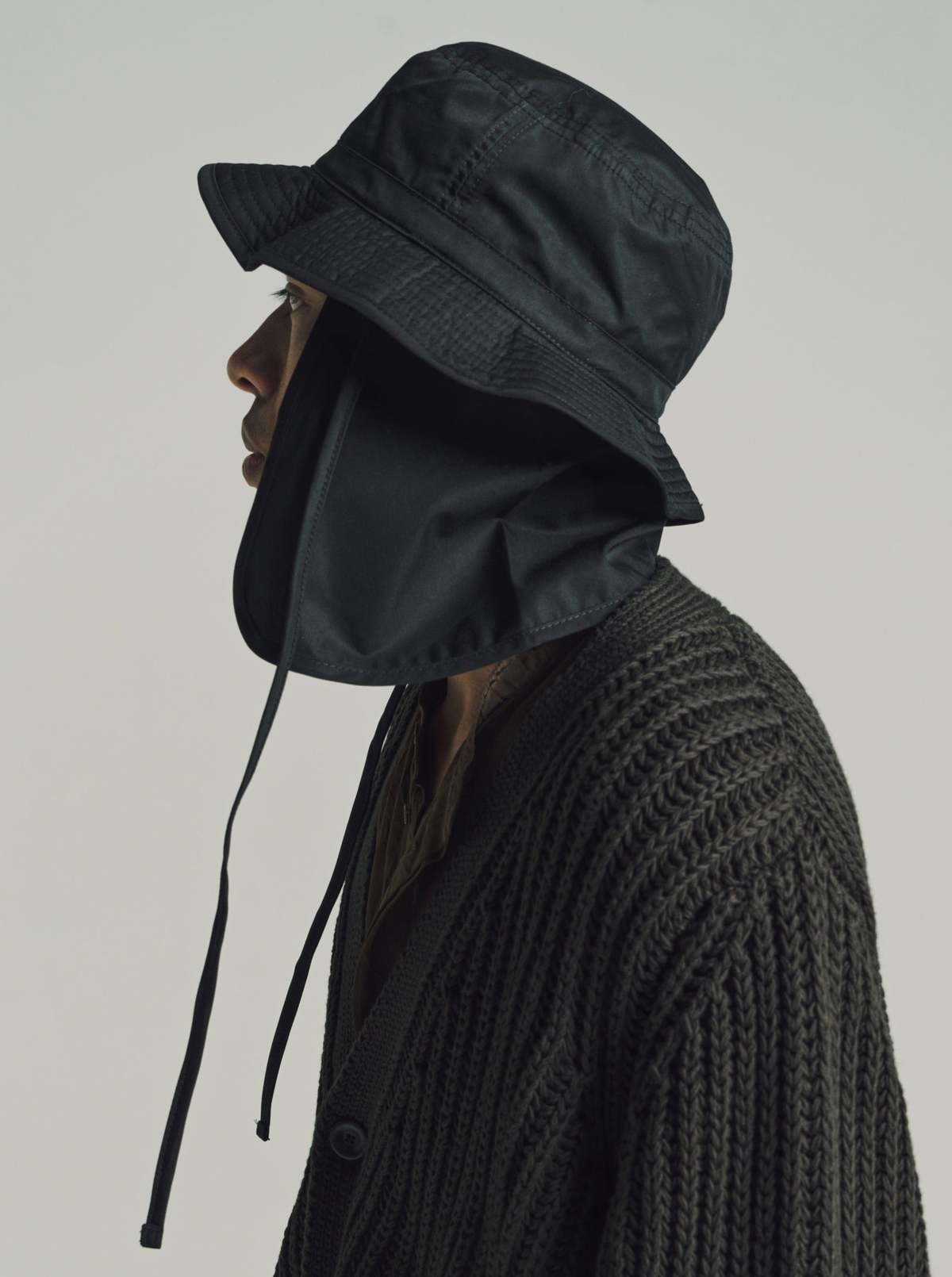 Lemaire 24ss DESERT BUCKET HAT バケットハット Black Desert Bucket Hat by LEMAIRE on Sale