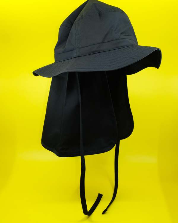 Lemaire WR Cotton Gabardine Desert Bucket Hat - Black | Garmentory