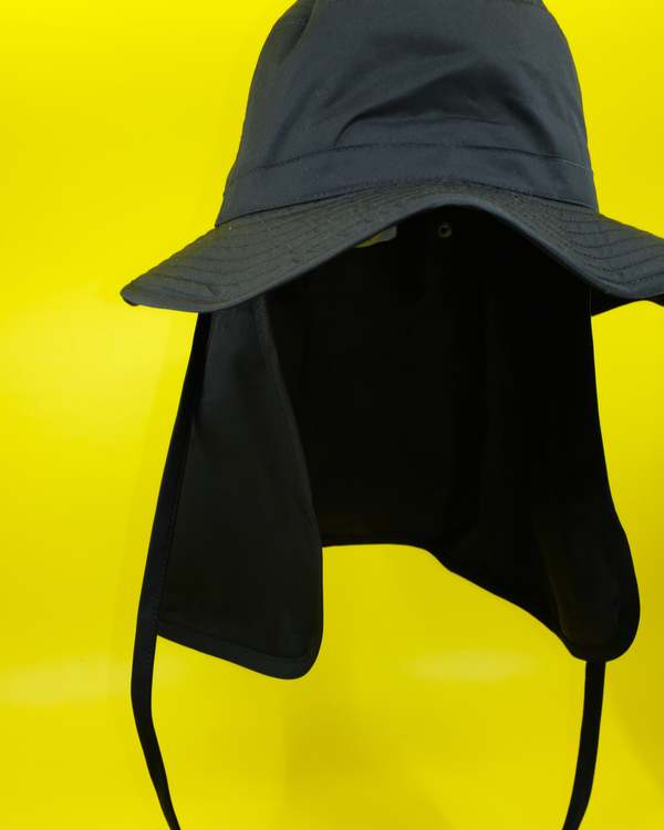 Lemaire WR Cotton Gabardine Desert Bucket Hat - Black | Garmentory