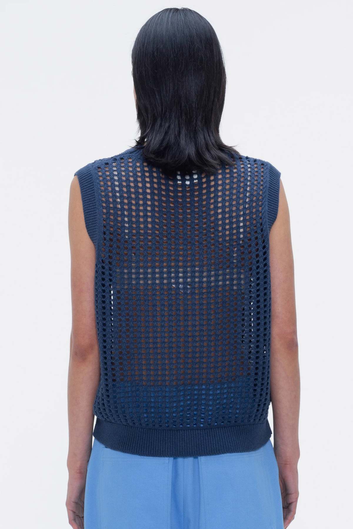 Our Sister Margaret Knit Vest - Navy - Image 2 of 4