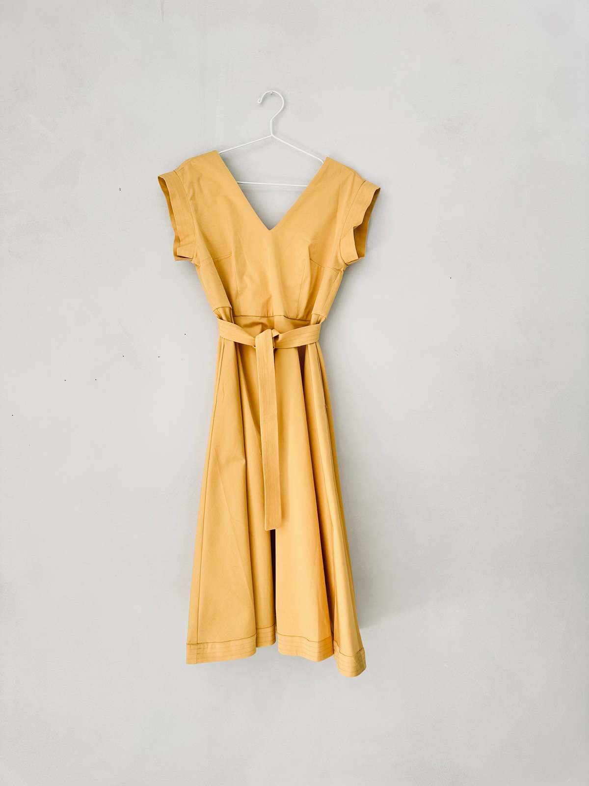 Ioanna Kourbela Seams and Structure Midi Dress - Artisan Yellow | Garmentory