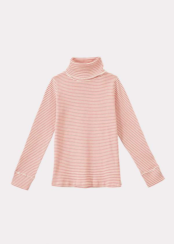 Kids Caramel Claro Turtle Neck - Redcurrant/Cream
