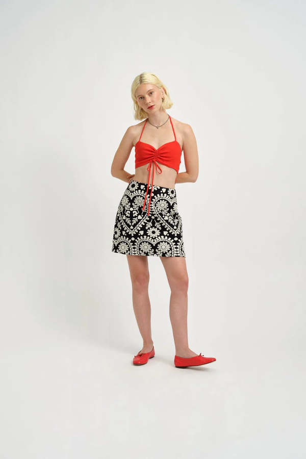 Eliza Faulkner Tara Skirt - Black/White Jaquard