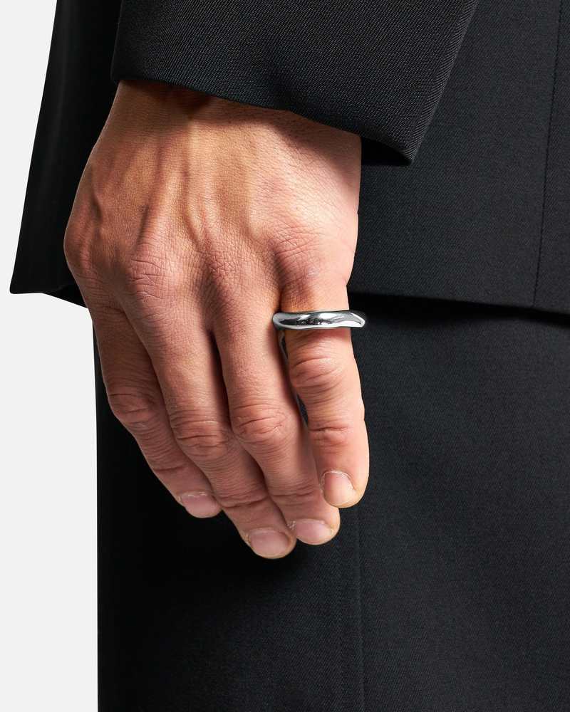 Jil Sander New Lightness Brass Ring - Silver | Garmentory