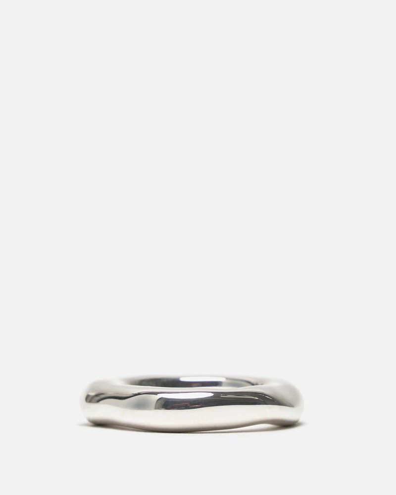 【送料&関税込】Jil Sander In Silver Brass Jil Sander New Lightness Brass Ring - Silver | Garmentory