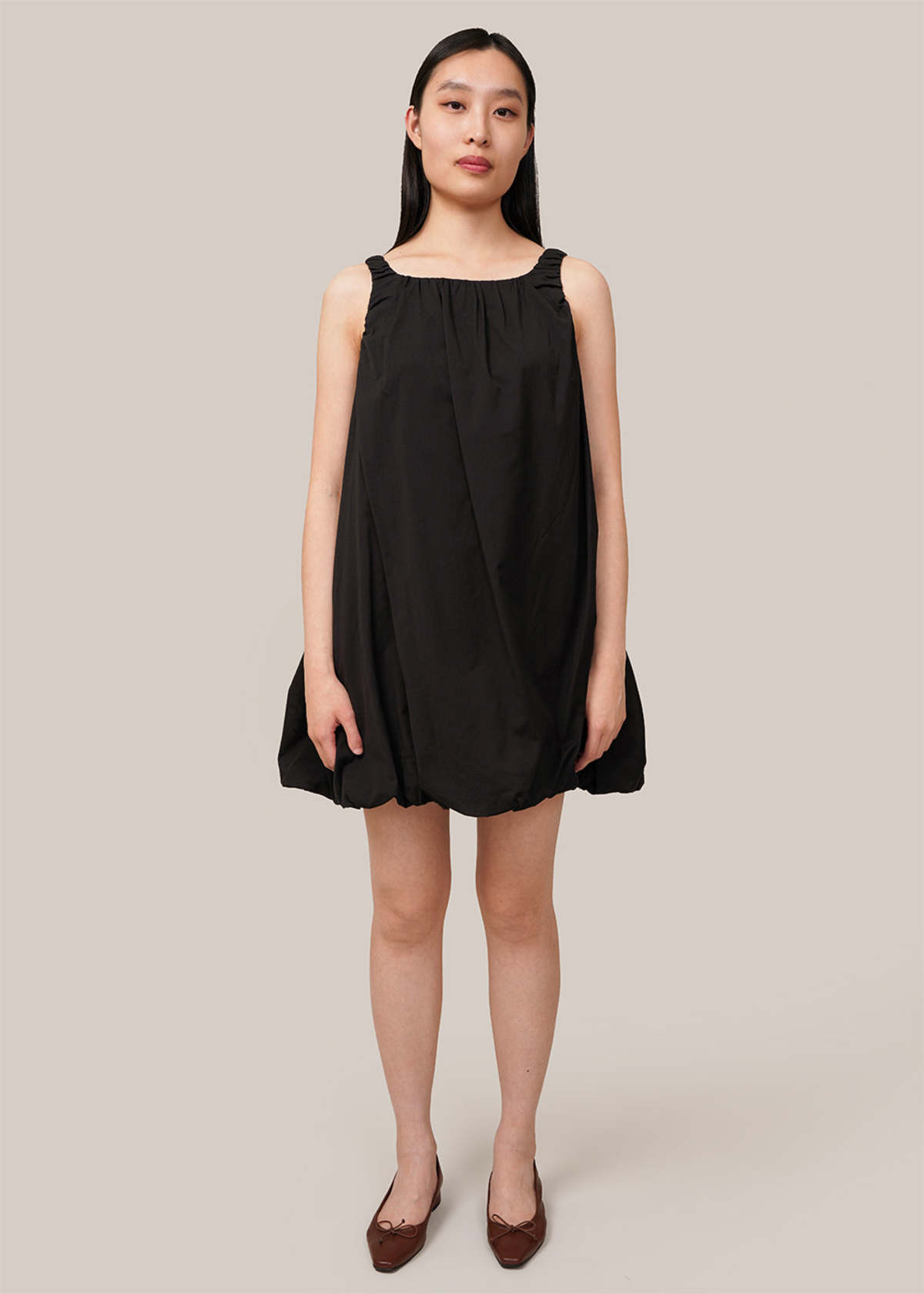 amomento volume mini dress AMOMENTO Sheer Volume Mini Dress