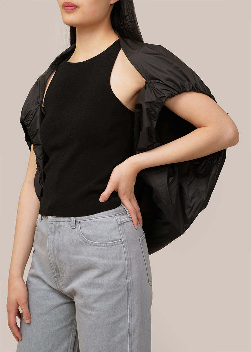 AMOMENTO☆24SS VOLUME SHIRRING BOLERO/MINI DRESS MUSINSA | AMOMENTO VOLUME SHIRRING BOLERO/MINI DRESS (2COLORS)