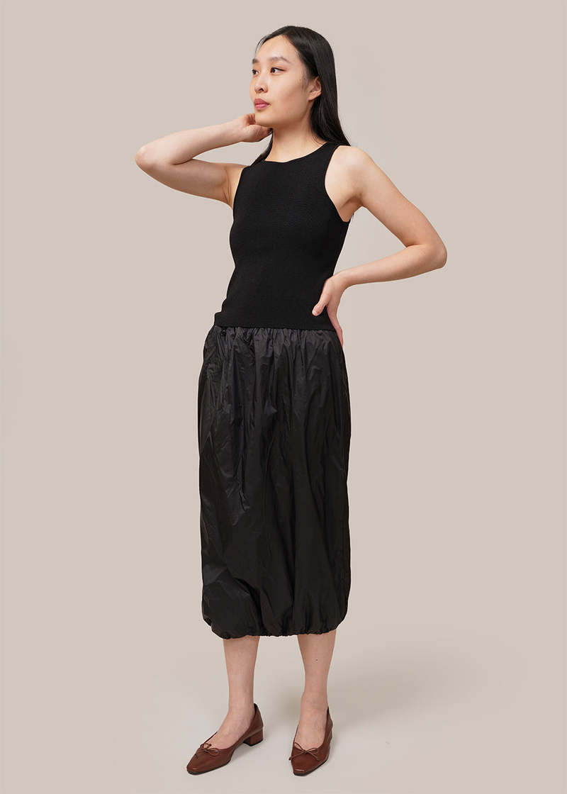 AMOMENTO☆24SS VOLUME SHIRRING BOLERO/MINI DRESS AMOMENTO Volume Shirring Mini Dress/Bolero - Black | Garmentory