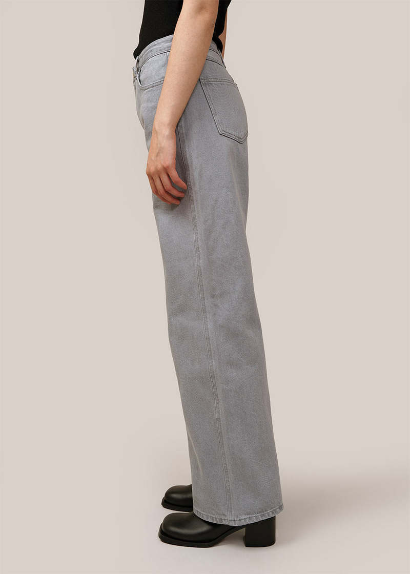 【AMOMENTO】24ss SEMI WIDE BOOTS CUT AMOMENTO Black Denim Semi Wide Boots Cut Trousers AMOMENTO