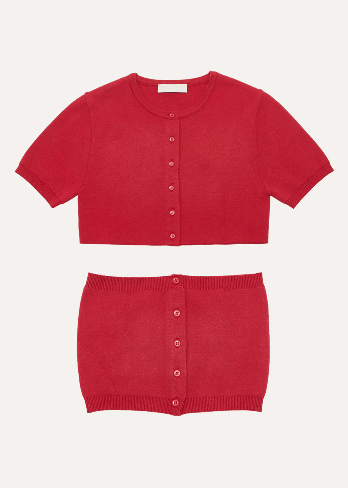 Red-Crop-Button-Cardigan-Set-