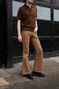 Vintage Levis Corduroy Flare Pants - Tan - Thumbnail 1