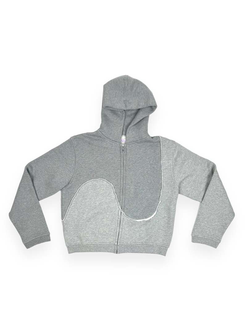 ERL Swirl Zipped Hoodie - Grey Melange | Garmentory