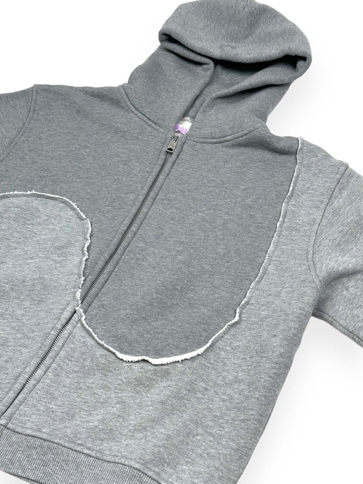 ERL Swirl Zipped Hoodie - Grey Melange | Garmentory