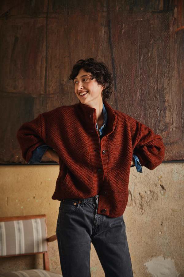 L'ENVERS GEORGE Wool Cardigan - red