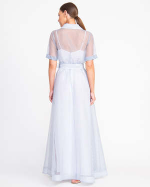 staud millie dress ivory micro stripe Staud Millie Striped Dress In Ivory Micro - 75% Off