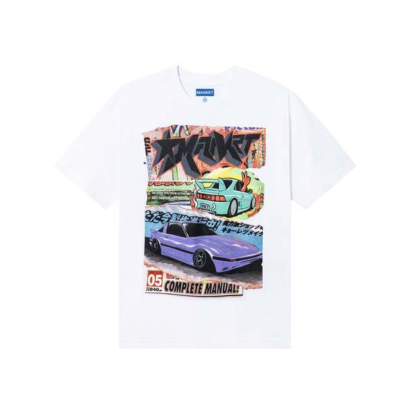 ★MARKET★ M Auto Salon T-shirt White AUTO SALON TSHIRT WHIT MARKET Auto Salon T-Shirt 399001768 WHT - Shiekh