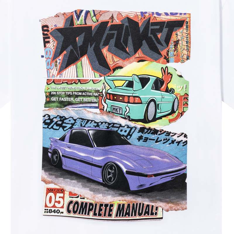 ★MARKET★ M Auto Salon T-shirt White AUTO SALON TSHIRT WHIT MARKET Auto Salon T-Shirt 399001768 WHT - Shiekh