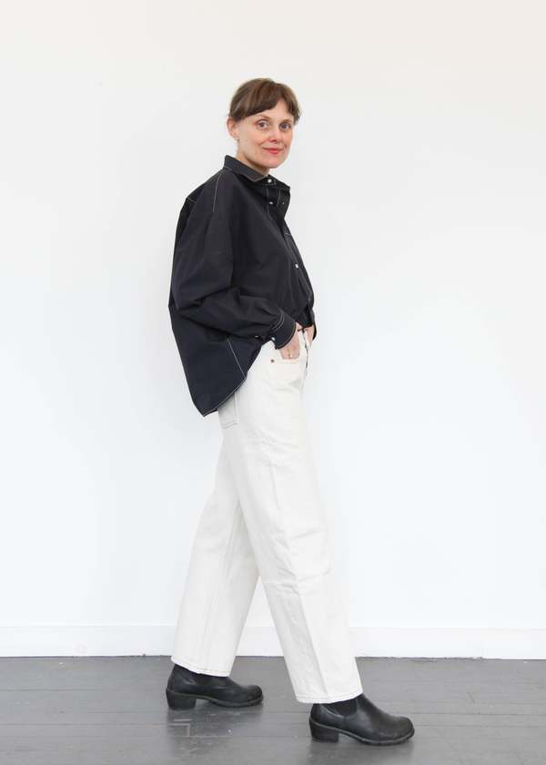 nicholson＆nicholson SEABREEZE-W 38サイズ ニコルソンアンドニコルソン シーブリーズ 長袖 シャツ ビックシルエット カシュクール 2WAY 2024AW 日本製