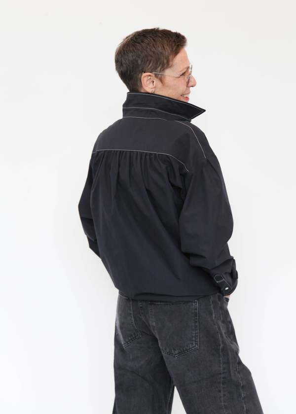 nicholson＆nicholson SEABREEZE-W 38サイズ ニコルソンアンドニコルソン シーブリーズ 長袖 シャツ ビックシルエット カシュクール 2WAY 2024AW 日本製