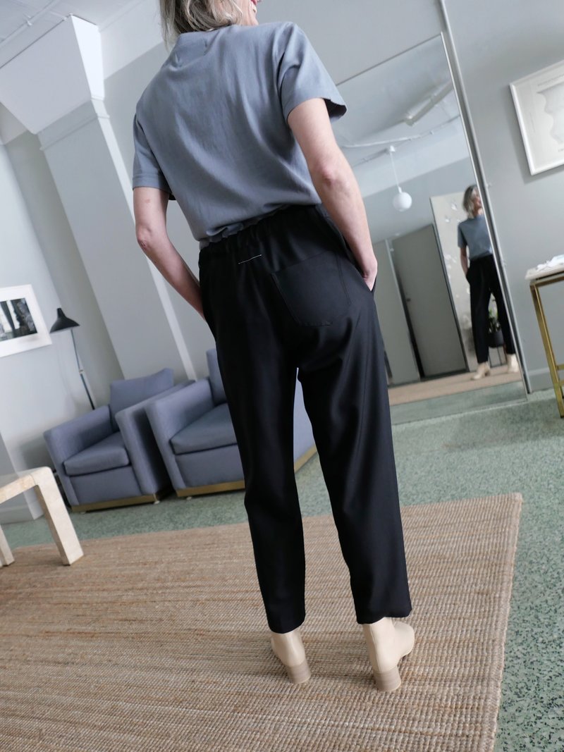 MM6 Maison Margiela DRAWSTRING PANTS - BLACK | Garmentory