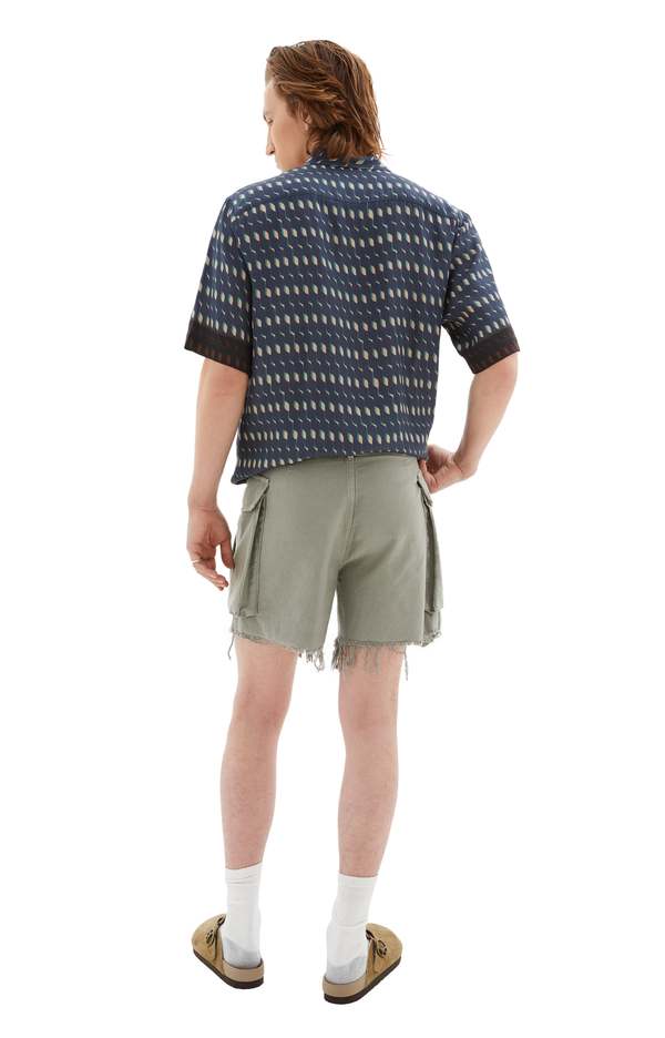 Dries Van Noten Cropped Belted Shorts - Grey | Garmentory