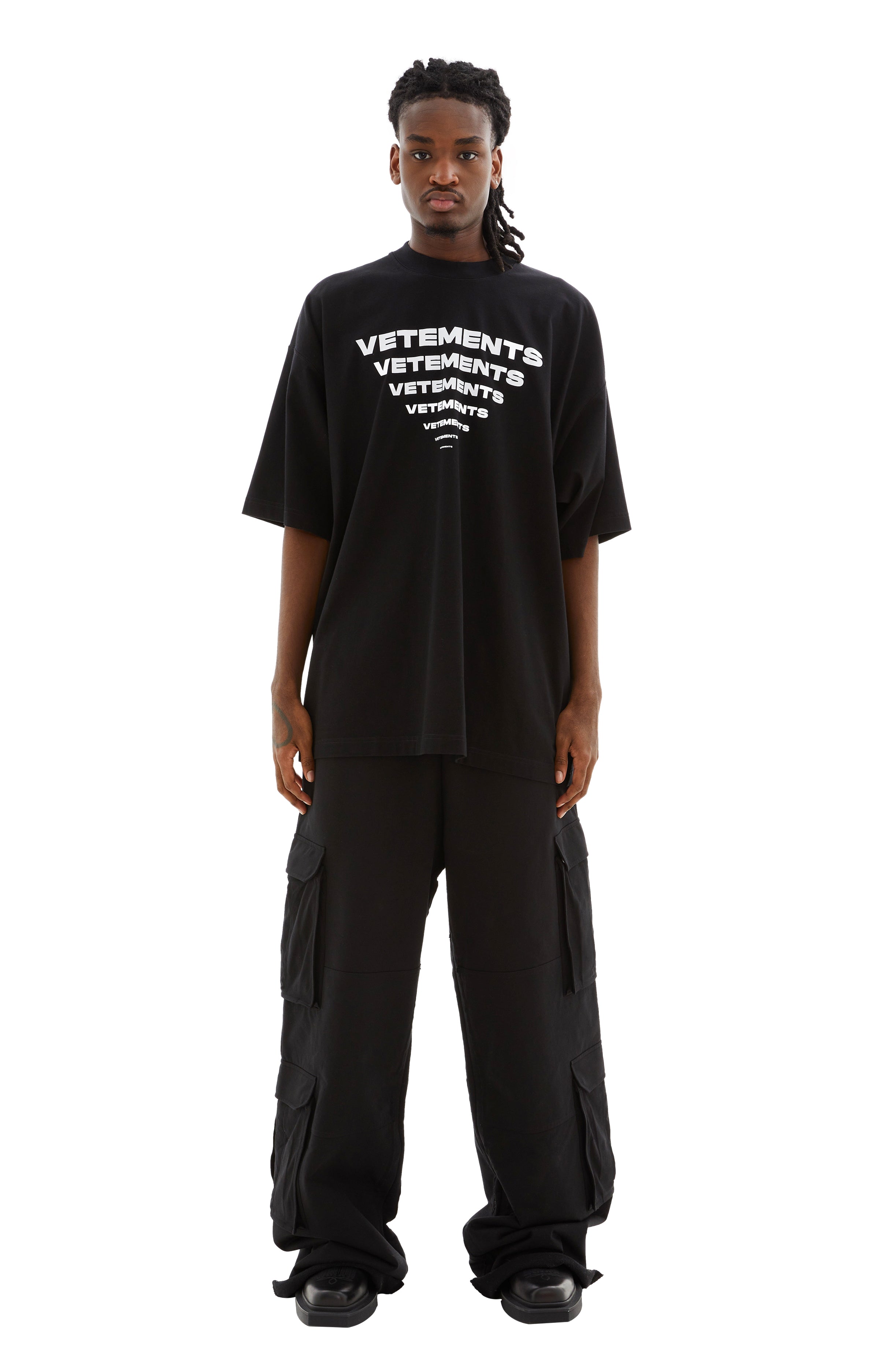 Vetements Pyramid Logo T Shirt - Black | Garmentory